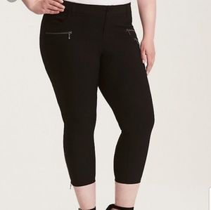 Torrid Cropped Skinny Zip Pants